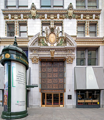 Hearst Building Entrance Remodeled by Julia Morgan