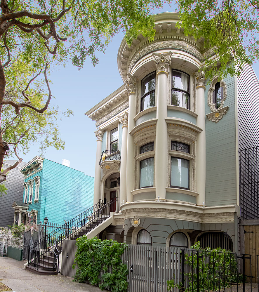 The Gaughran House at 2731-2735 Folsom Street was designed by James Francis Dunn and built in 1900