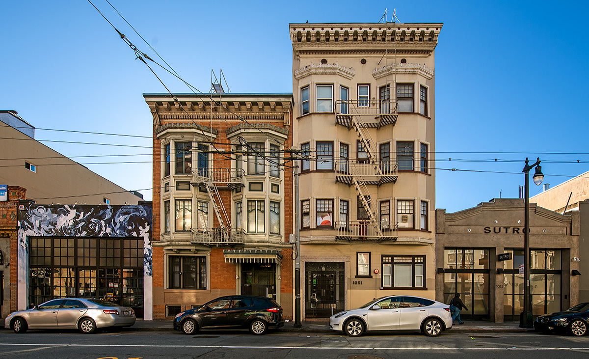 Four buildings at 1035-1055 Street built between 1914 and 1921