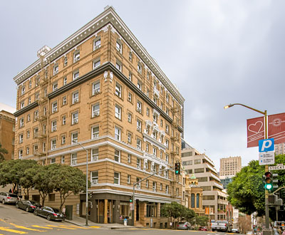 590 Bush Street in the Lower Nob Hill Apartment Hotel District