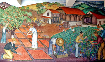 Coit Tower Mural: California Agricultural Industry by Gordon Longdon