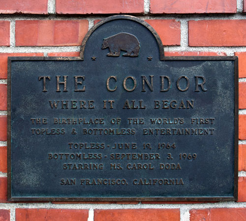 San Francisco Point of Interest: Condor Club Starring Ms. Carol Doda