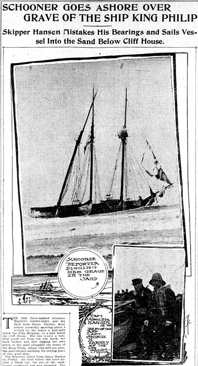 National Register #86001014: Shipwreck of <em>Reporter</em>