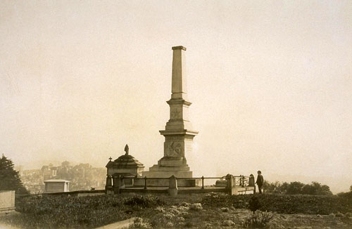 Monument to Senator David C. Broderick in Laurel Hill Cemetery