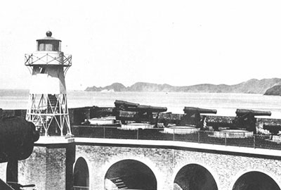 Fort Point in 1870 with Columbiad Guns Pointing Towards the Golden Gate