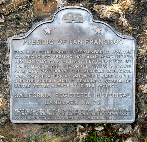 California Landmark 79: Presidio of San Francisco