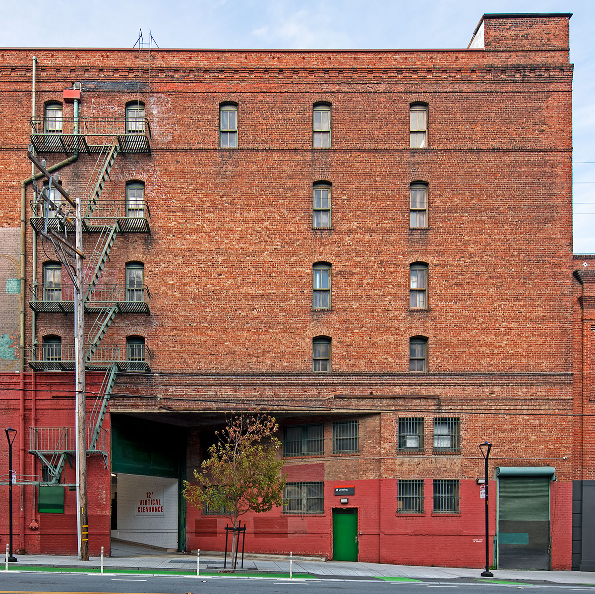 Second Street Elevation of the California Warehouse