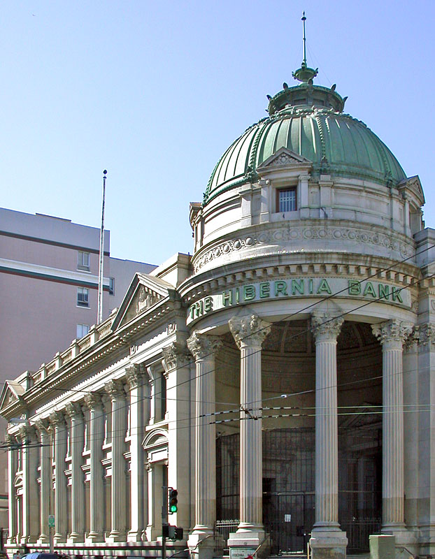 The Hibernia Bank was designed by Albert Pissis and built in 1892.