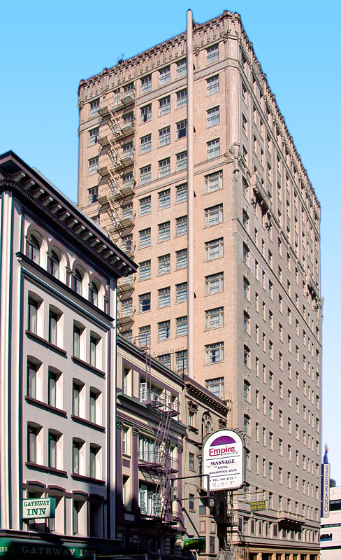 Hotel Californian at 403 Taylor Street in The Tenderloin, designed by Edward E. Young, built 1925