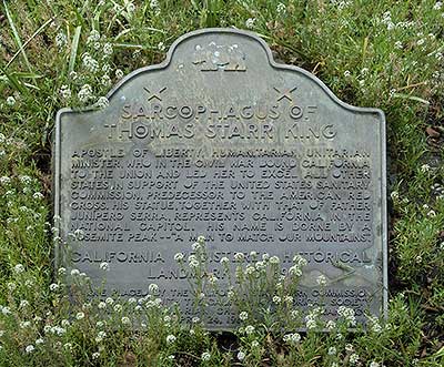 California Historical Landmark #691: Sarcophagus of Thomas Starr King