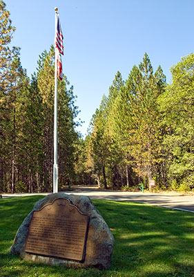California Landmark 116: Battle Rock in Castle Crags State Park