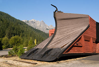 Vintage Snowplow At Railroad Park Resort Near Castle Crags State Park