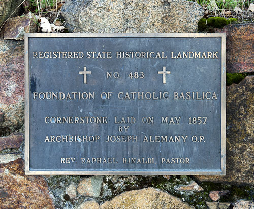 California Historical Landmark #483: Father Rinaldi Foundation in Shasta