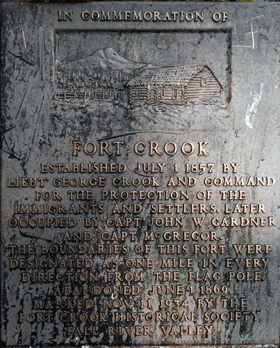 California Historical Landmark #355: Fort Crook in Fall River Valley