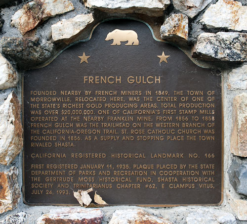 California Historical Landmark #166: French Gulch in Shasta County