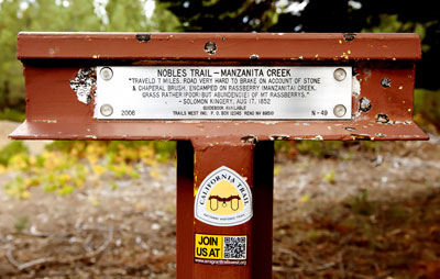 Nobles Trail Marker 49: Manzanita Creek