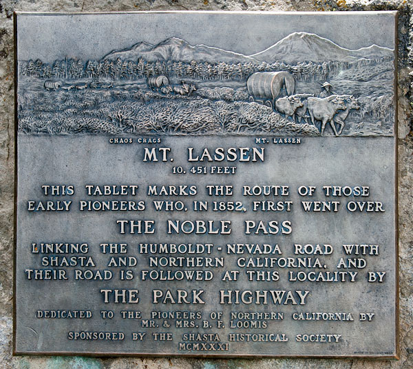 California Historical Landmark #11: Noble Pass Route in Lassen Volcanic National Park