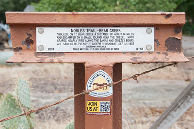 Nobles Trail Marker 58: Bear Creek