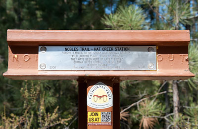 Nobles Trail Marker 41: Hat Creek Station