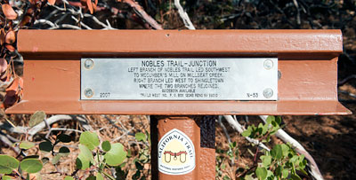 Nobles Trail Marker 53: Junction