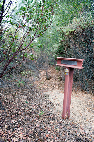 Nobles Trail Marker 57: Foot of the Mountain Station