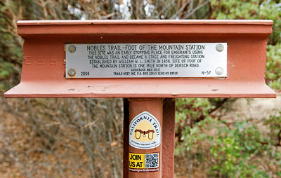 Nobles Trail Marker 57: Foot of the Mountain Station