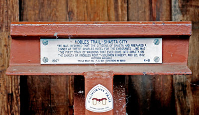 Nobles Trail Marker 61: Shasta City
