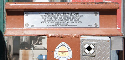 Nobles Trail Marker 55: Shingletown