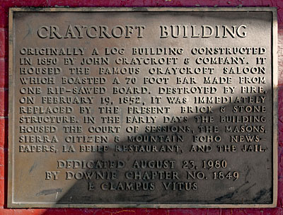 Historic Marker on Craycroft Building