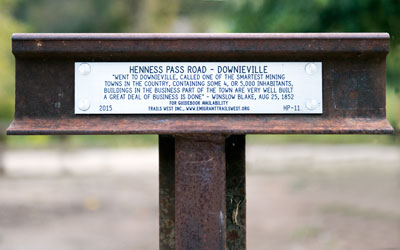 Historic Marker on Henness Pass Road - Downieville