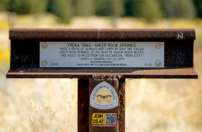 Yreka Trail Marker 14: Sheep Rock Springs