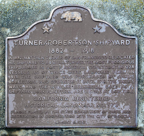 California Historical Landmark #973: Turner/Robertson Shipyard Site