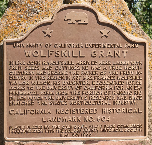 California Historical Landmark #804: Wolfskill Grant
