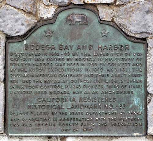 California Historical Landmark #833: Bodega Bay and Harbor
