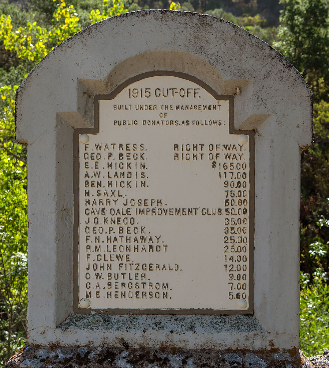 Sonoma County Landmark 93: Cavedale Road Marker