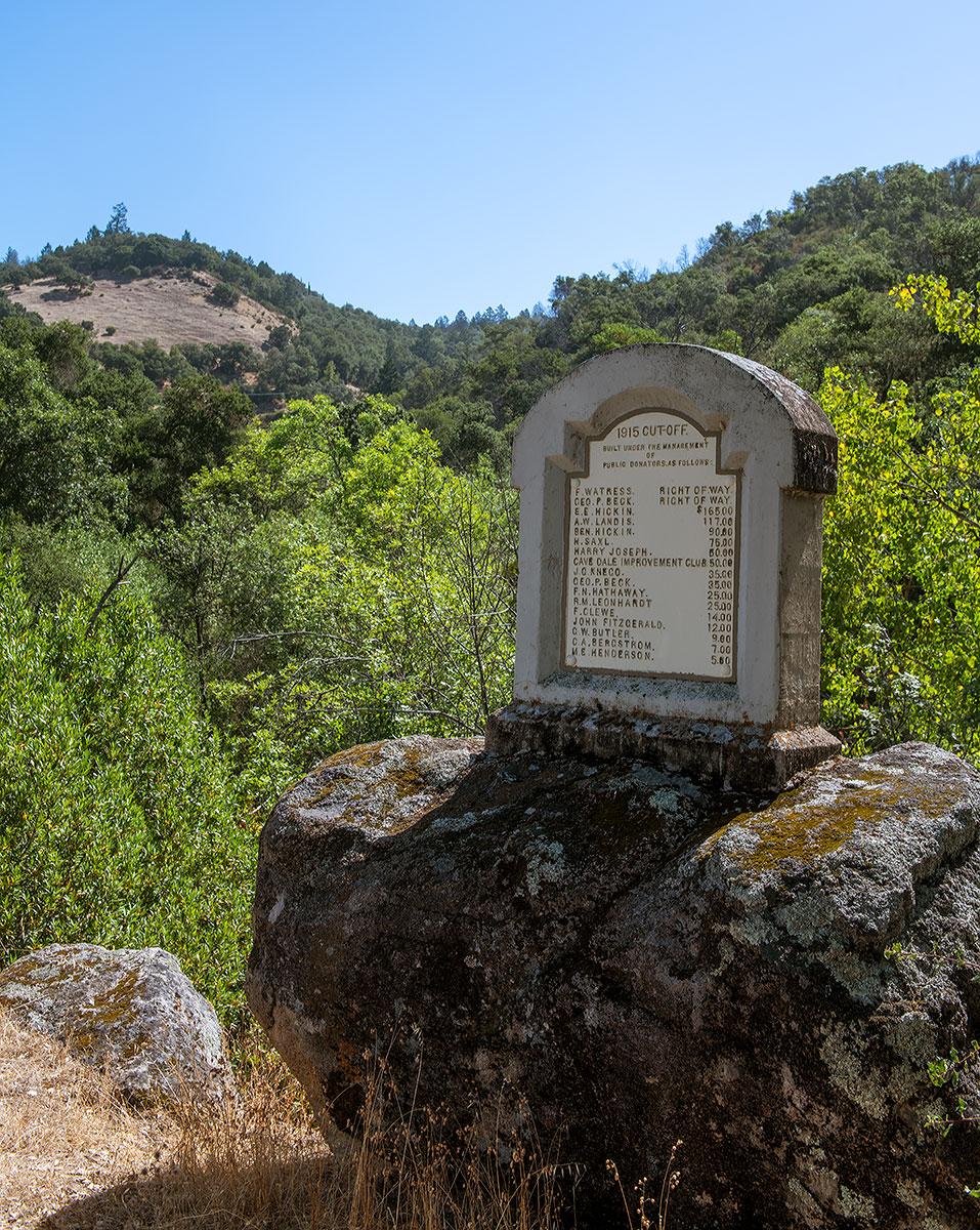 Sonoma County Landmark 93: Cavedale Road Marker