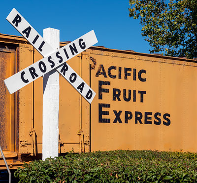 Pacific Fruit Express Refrigerated Car at Sebastopol Depot