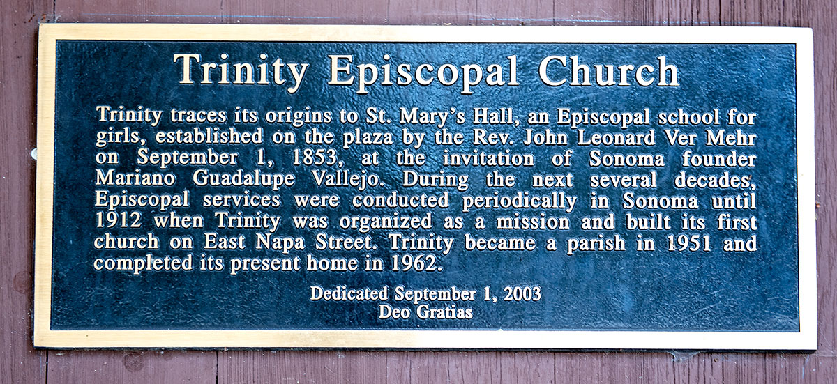 Trinity Episcopal Church in Sonoma