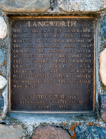 Site of the Town of Langworth, California