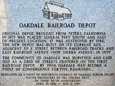 Oakdale Railroad Depot, California