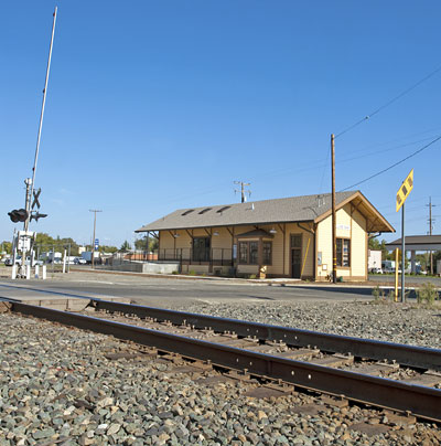 California & Oregon Railroad Depot in Live Oak