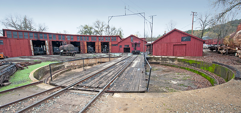 Sierra Railroad Roundhouse and Turntable in Jamestown