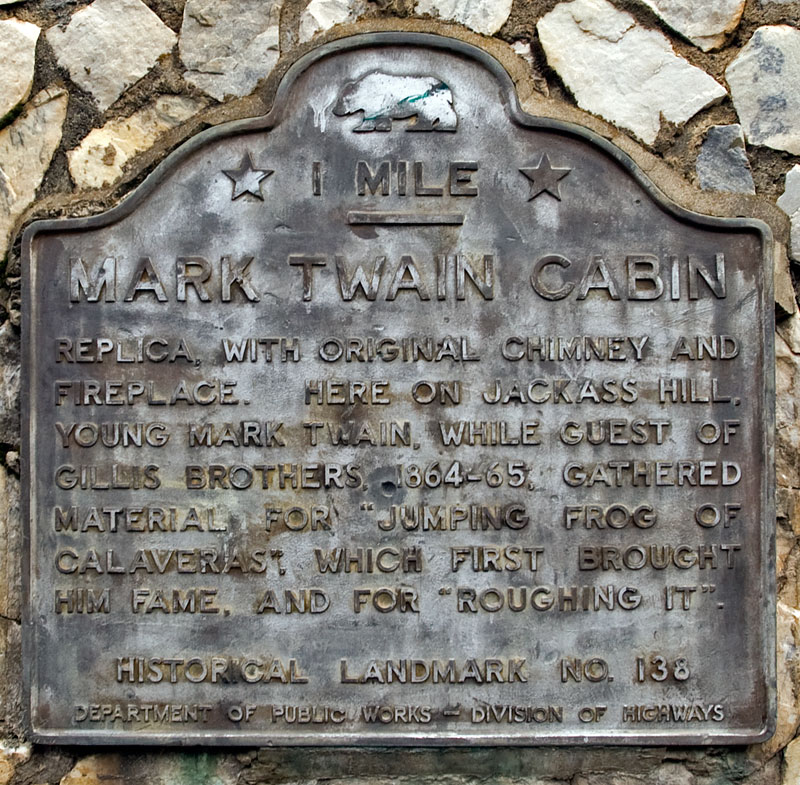 California Historical Landmark 138: Mark Twain Cabin Near Tuttletown