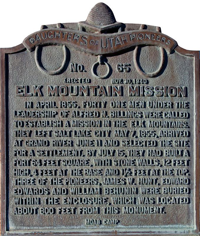 National Register #78002661: Elk Mountain Mission Fort Site in Moab