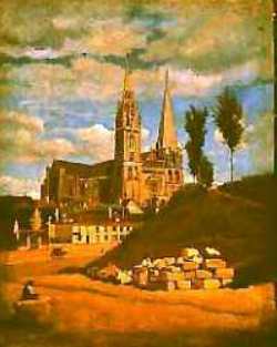 Chartres by Corot