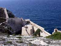 Bunkers on the headlands of Bonifacio, Corsica