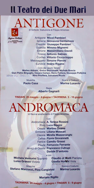 Poster for Il Teatro dei Due Mari in Taormina