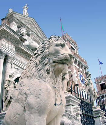 The Lion of Venice Guards the Arsenale