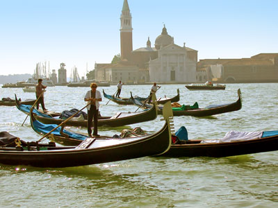 An Inordinate Number of Gondolas, Venezia, Italia.