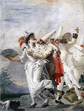 Pulchinella in Love by Giandomenico Tiepolo